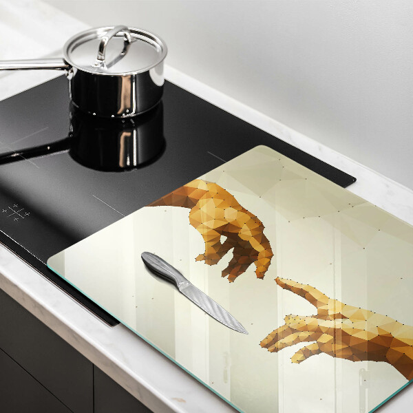 Zaščitna plošča za štedilnik Stvarjenje Adamovih rok