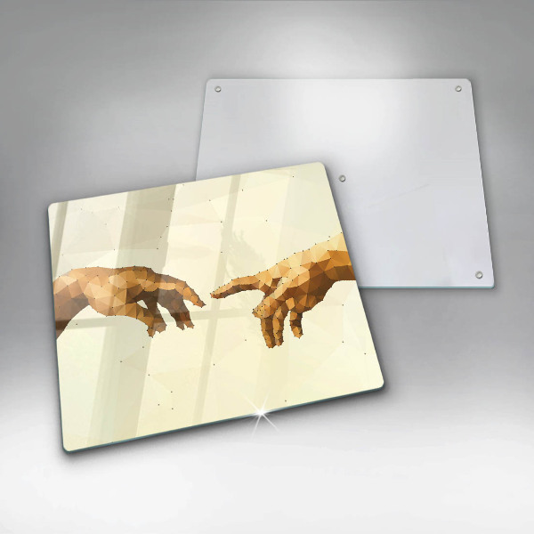 Zaščitna plošča za štedilnik Stvarjenje Adamovih rok