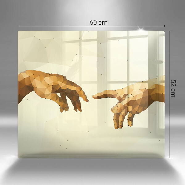 Zaščitna plošča za štedilnik Stvarjenje Adamovih rok