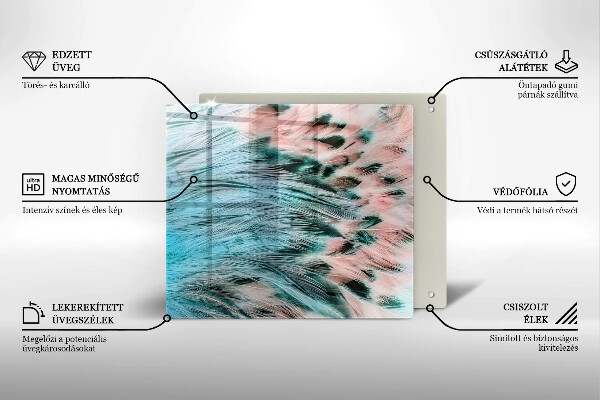 Zaščitna plošča za štedilnik Boho ptičje perje