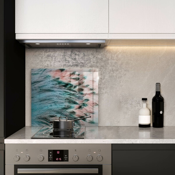 Zaščitna plošča za štedilnik Boho ptičje perje