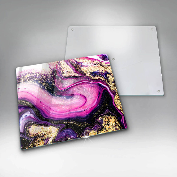 Stenska zaščitna plošča za štedilnik Zlata abstraktna oblika