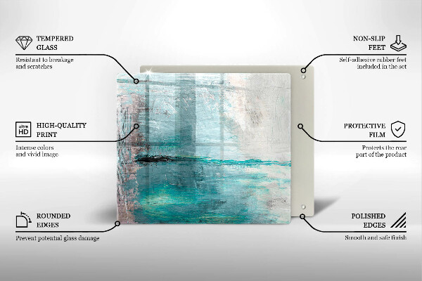 Stenska zaščitna plošča za štedilnik Pobarvaj abstrakcijsko ozadje