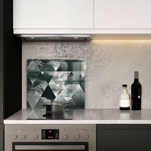 Zaščitna plošča za štedilnik Trikotniki in voda