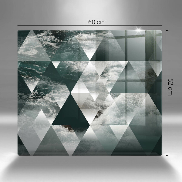 Zaščitna plošča za štedilnik Trikotniki in voda