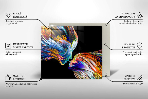 Stenska zaščitna plošča za štedilnik Abstrakcija poljuba