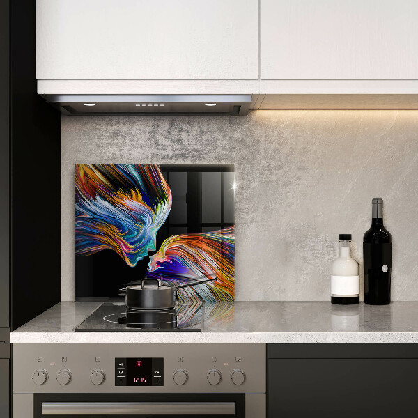 Stenska zaščitna plošča za štedilnik Abstrakcija poljuba