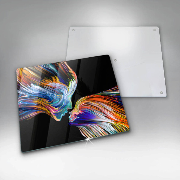 Stenska zaščitna plošča za štedilnik Abstrakcija poljuba