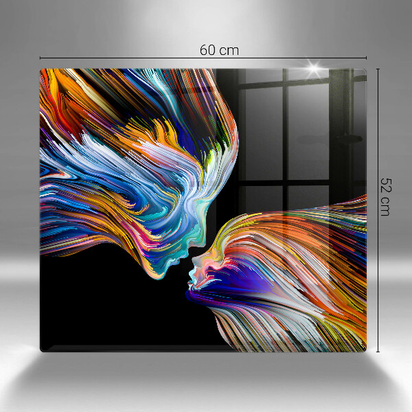 Stenska zaščitna plošča za štedilnik Abstrakcija poljuba