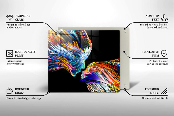 Stenska zaščitna plošča za štedilnik Abstrakcija poljuba