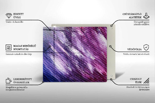 Stenska zaščitna plošča za štedilnik Barvna abstrakcija