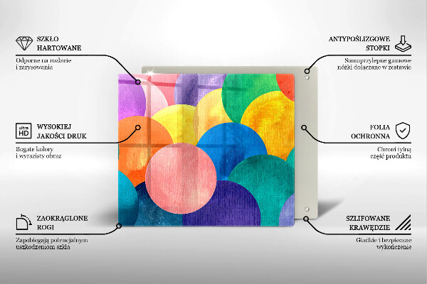 Zaščitna plošča za štedilnik Pisani krogi