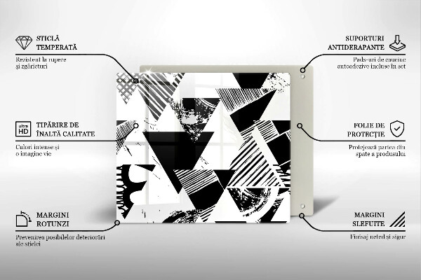 Zaščitna plošča za štedilnik Geometrijski trikotniki