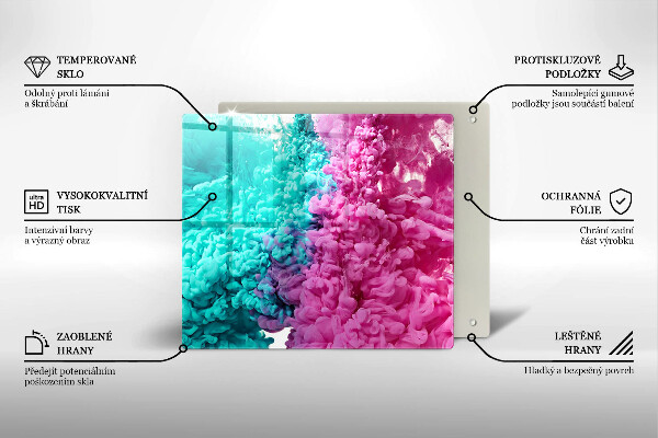 Zaščitna plošča za štedilnik Turkizno-roza dim