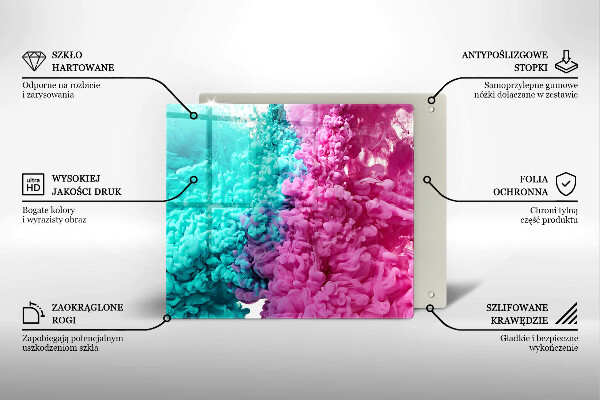 Zaščitna plošča za štedilnik Turkizno-roza dim