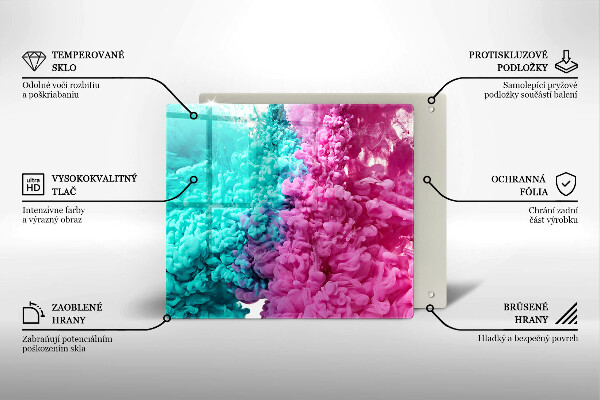 Zaščitna plošča za štedilnik Turkizno-roza dim