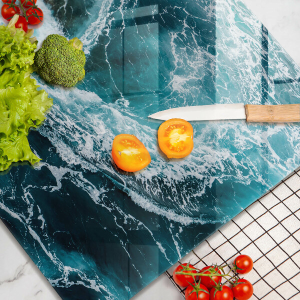 Stenska zaščitna plošča za štedilnik Peneči se valovi vode