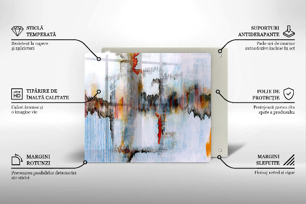 Zaščitna plošča za štedilnik Abstraktne barve