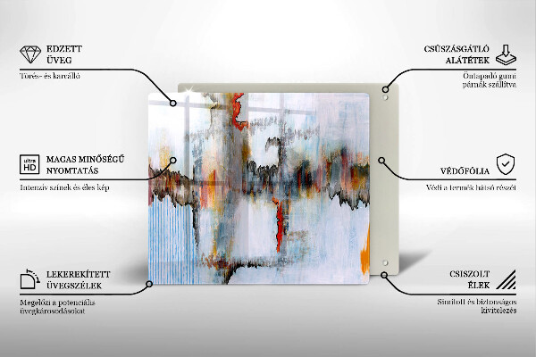 Zaščitna plošča za štedilnik Abstraktne barve