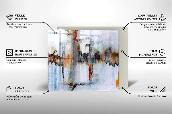 Zaščitna plošča za štedilnik Abstraktne barve