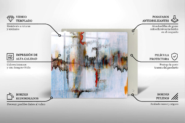 Zaščitna plošča za štedilnik Abstraktne barve