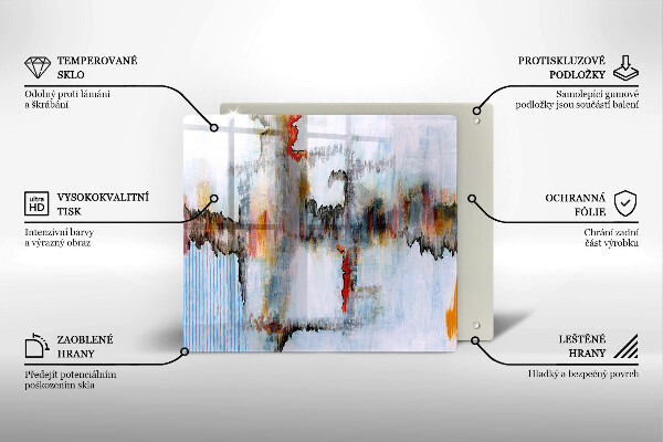 Zaščitna plošča za štedilnik Abstraktne barve