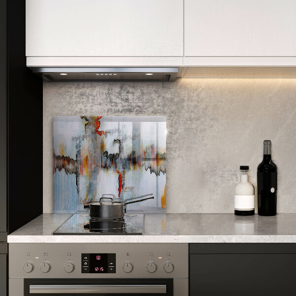 Zaščitna plošča za štedilnik Abstraktne barve