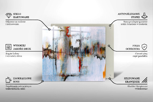 Zaščitna plošča za štedilnik Abstraktne barve