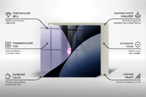 Zaščitna plošča za štedilnik Abstraktne oblike
