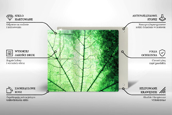 Zaščitna plošča za štedilnik Okrasni žilni list