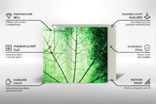 Zaščitna plošča za štedilnik Okrasni žilni list