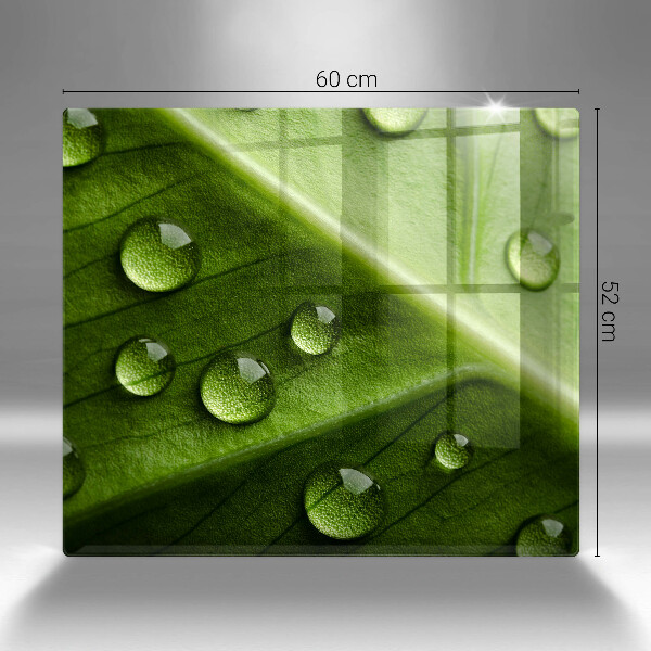 Zaščitna plošča za štedilnik Narava rosa in list