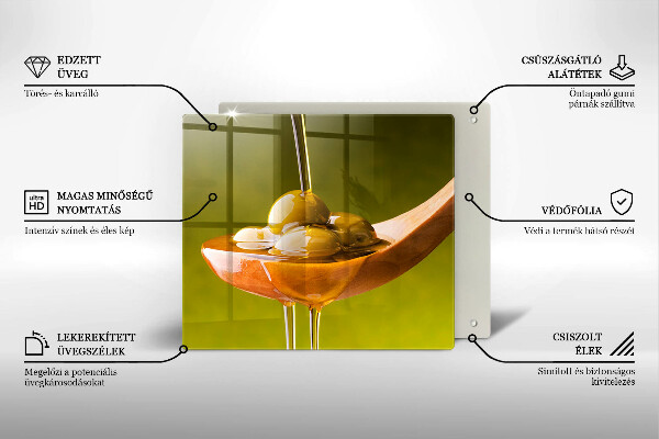 Zaščitna plošča za štedilnik Oljčno olje in olive