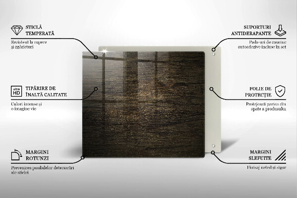 Zaščitna plošča za štedilnik Tekstura lesnega lubja