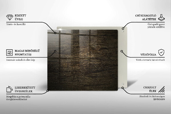 Zaščitna plošča za štedilnik Tekstura lesnega lubja