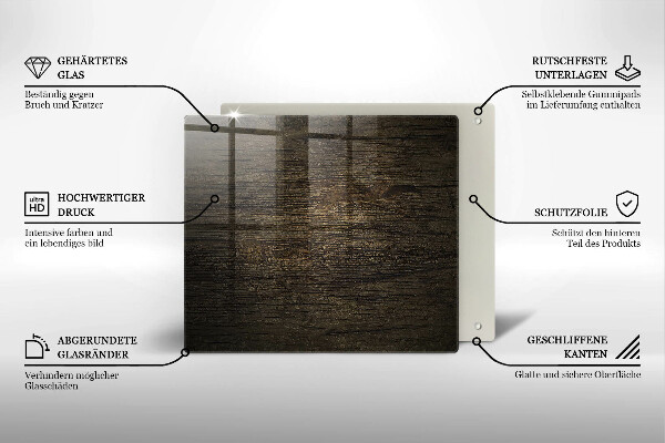 Zaščitna plošča za štedilnik Tekstura lesnega lubja
