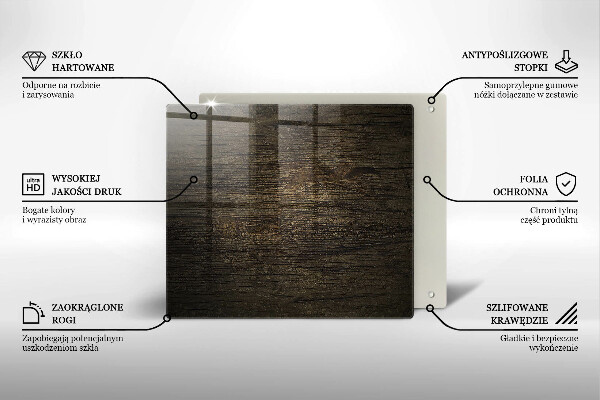 Zaščitna plošča za štedilnik Tekstura lesnega lubja