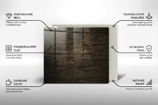 Zaščitna plošča za štedilnik Tekstura lesnega lubja