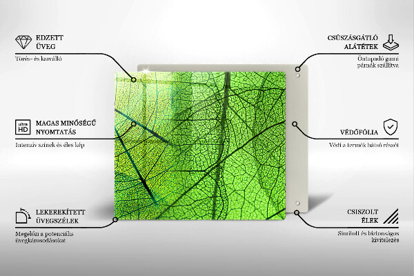 Stenska zaščitna plošča za štedilnik Naravne listne žile