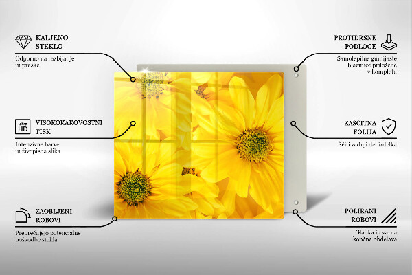 Zaščitna plošča za štedilnik Cvetni listi