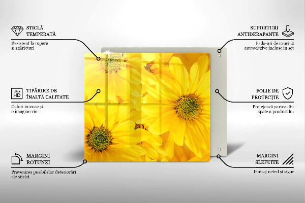 Zaščitna plošča za štedilnik Cvetni listi