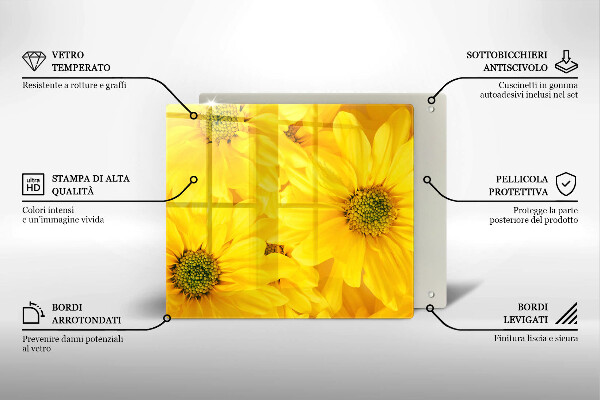 Zaščitna plošča za štedilnik Cvetni listi