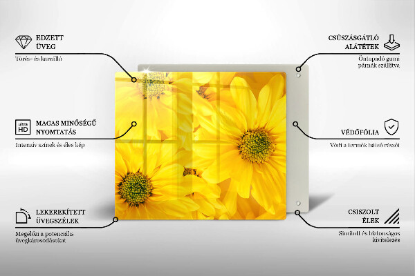 Zaščitna plošča za štedilnik Cvetni listi