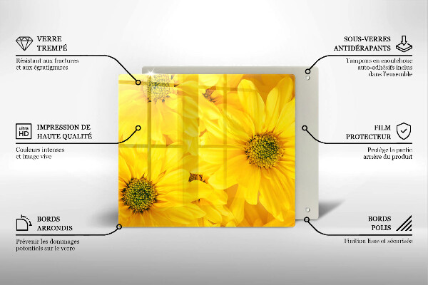 Zaščitna plošča za štedilnik Cvetni listi