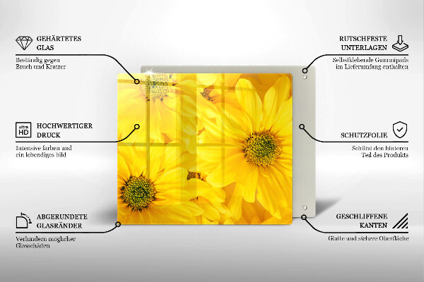 Zaščitna plošča za štedilnik Cvetni listi