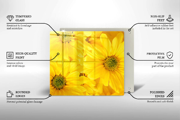 Zaščitna plošča za štedilnik Cvetni listi