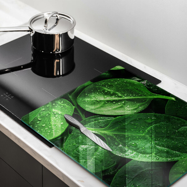 Zaščitna plošča za štedilnik Listi bazilike