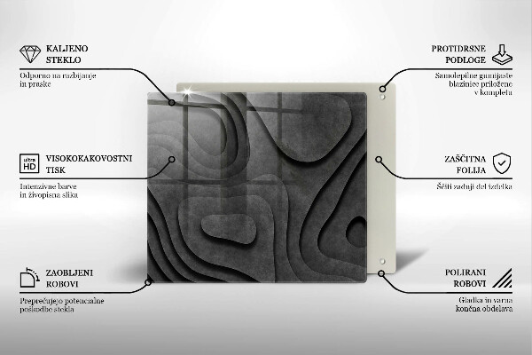 Zaščitna plošča za štedilnik 3D oblike kamnov
