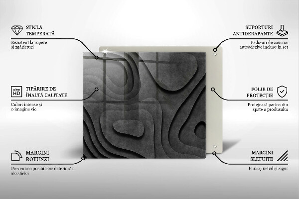 Zaščitna plošča za štedilnik 3D oblike kamnov
