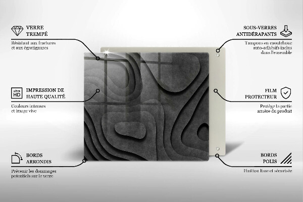 Zaščitna plošča za štedilnik 3D oblike kamnov